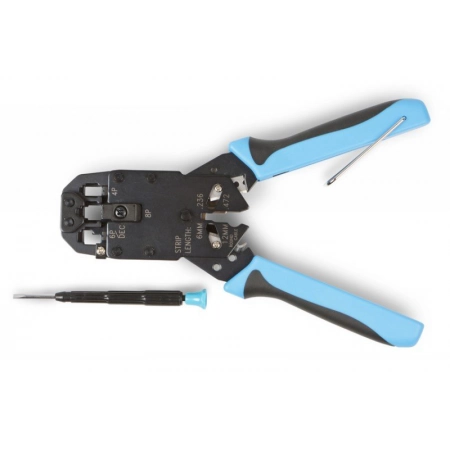 Инструмент обжимной для RJ-45, RJ-12, RJ-11 Hyperline HT-2008AR