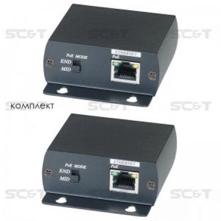 Удлинитель Ethernet с PoE SC&T IP01P