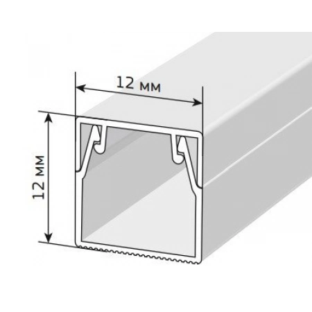 Кабель-канал с двойным замком белый 12х12 Промрукав Короб 12х12 (Промрукав)