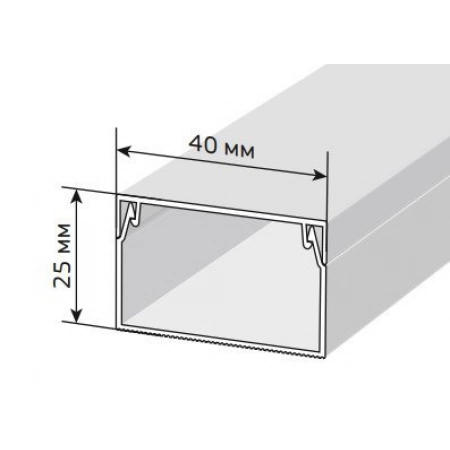 Кабель-канал с двойным замком белый 40х25 Промрукав Короб 40х25 (Промрукав)