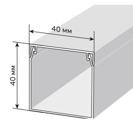 Кабель-канал с двойным замком белый 40х40 Промрукав Короб 40х40 (Промрукав)