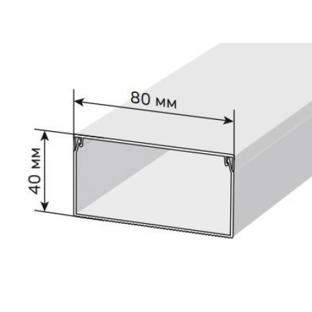 Кабель-канал с двойным замком белый 80х40 Промрукав Короб 80х40 (Промрукав)