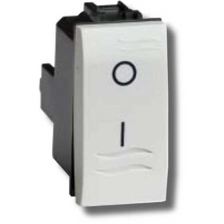 Выключатель двухполюсный ДКС Выключатель двухполюсный Brava 1 модуль белый (76121BL)