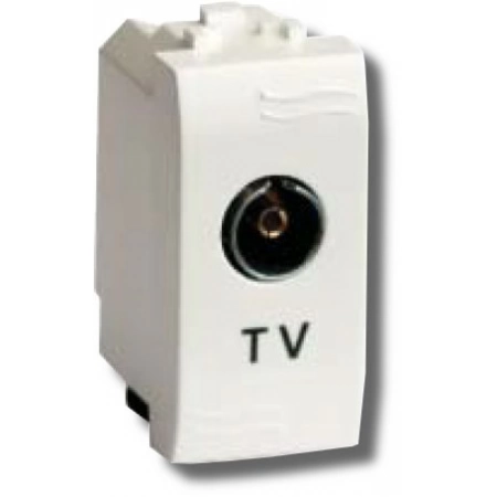 Розетка TV ДКС Розетка TV универсальная Brava 1 модуль белая (76721B)