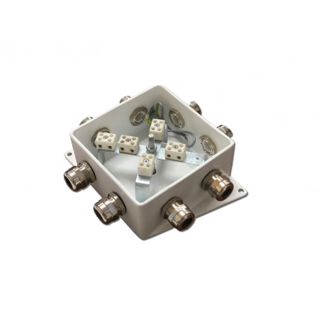 Коробка монтажная огнестойкая Гефест КМ-О (10к)-IP66-120х120, четыре ввода