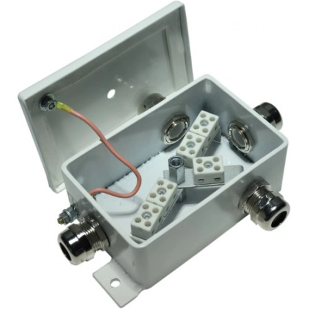 Коробка монтажная огнестойкая Гефест КМ-О (4к*10,0)-IP66-d, пять вводов