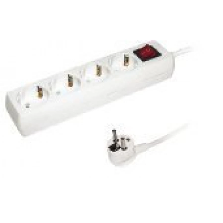 Удлинитель с выключателем IEK У04К 4 места, 3м (WYP10-16-04-03-ZK-N)