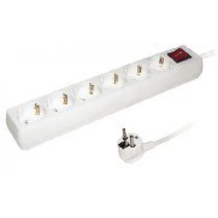 Удлинитель с выключателем IEK У06К 6 мест, 5м (WYP10-16-06-05-ZK-N)