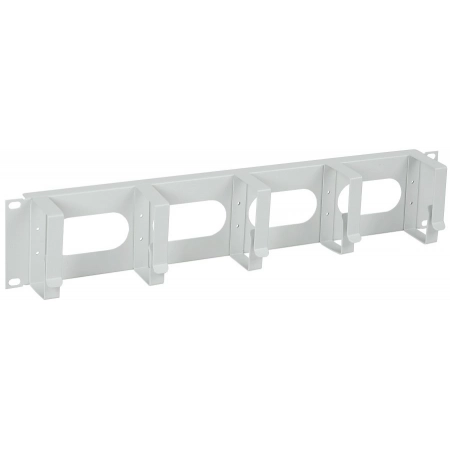 Кабельный органайзер металлический с крышкой ITK CO35-2M5RM, 2U, 5 колец (серый)