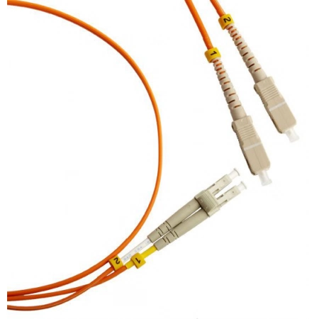 Патч-корд волоконно-оптический LC-SC Hyperline FC-D2-50-LC/PR-SC/PR-H-3M-LSZH-OR