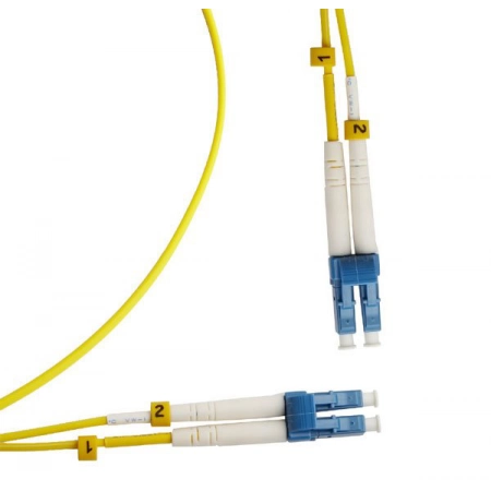 Патч-корд волоконно-оптический LC/UPC-LC/UPC Hyperline FC-D2-9-LC/UR-LC/UR-H-3M-LSZH-YL