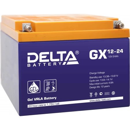 Аккумулятор герметичный свинцово-кислотный Delta Delta GX 12-24