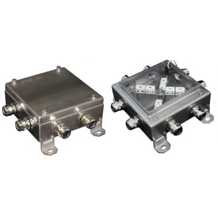 Коробка монтажная огнестойкая Гефест КМ-О (16к)-IP66-1515 нержавейка