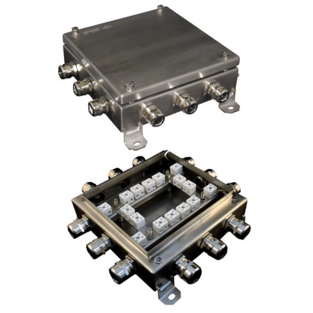 Коробка монтажная огнестойкая Гефест КМ-О (32к)-IP66-2020 нержавейка