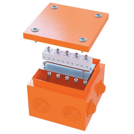 Коробка ответвительная огнестойкая стальная ДКС Коробка FS 150х150х80 5P (FSB30510)