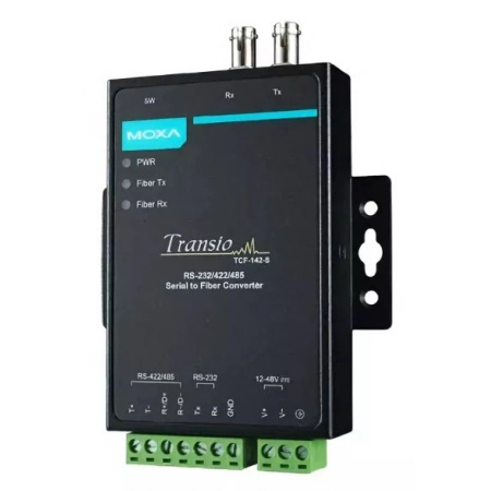 Преобразователь RS-232/422/485 в одномодовое оптоволокно MOXA TCF-142-S-ST-T