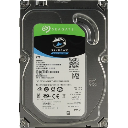 Жесткий диск (HDD) для видеонаблюдения Seagate HDD 2000 GB (2 TB) SATA-III SkyHawk (ST2000VX008)