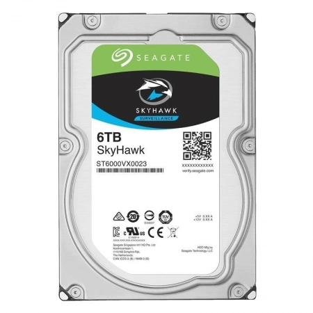 Жесткий диск (HDD) для видеонаблюдения Seagate HDD 6000 GB (6 TB) SATA-III Skyhawk (ST6000VX001)