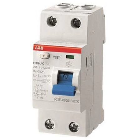 Выключатель дифференциального тока (УЗО) ABB F202 AC-40/0,03 (2CSF202001R1400)