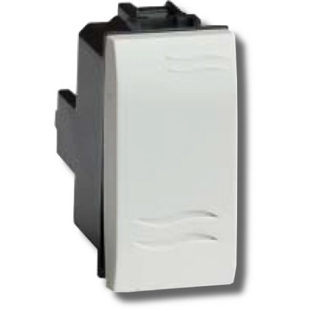 Выключатель ДКС Выключатель типа кнопка Brava 2 модуля белый (76021B)