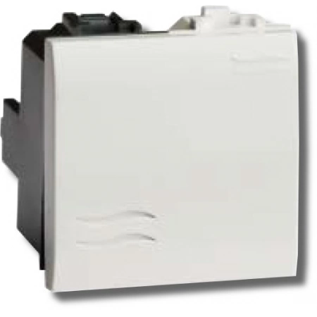 Выключатель ДКС Выключатель типа кнопка Brava 2 модуля белый (76022B)