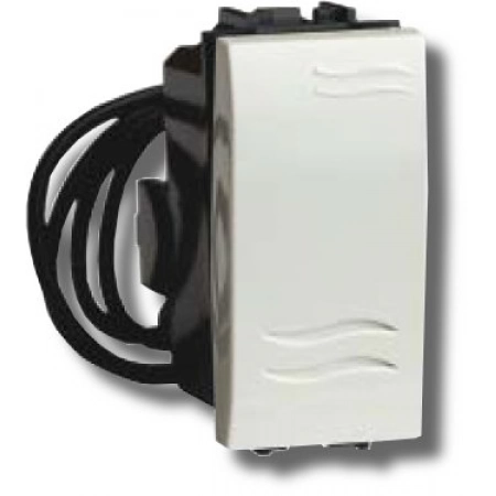 Выключатель с подсветкой ДКС Выключатель типа кнопка Brava 2 модуля белый (76021BL)