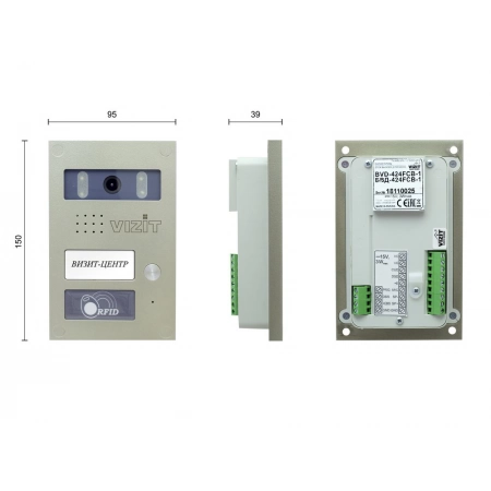 Вызывная панель цветная VIZIT БВД-424FCB-1