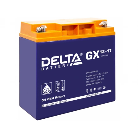 Аккумулятор герметичный свинцово-кислотный Delta Delta GX 12-17