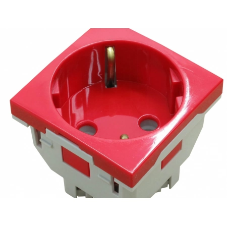 Розетка 2к+З45х45 Efapel Розетка 2к+З (45х45), красная (45131 SVM)