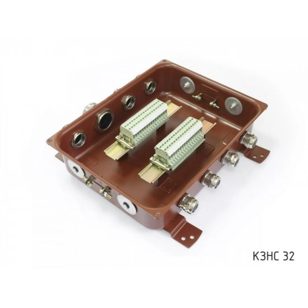 Клеммная коробка с наборными зажимами ЗЭТА КЗНС-32 У2 IP54 пластиковый ввод (zeta30357)