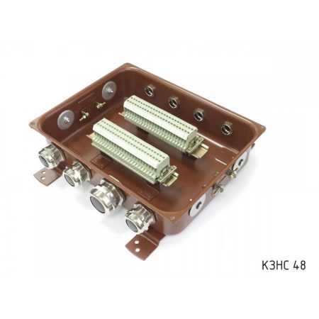 Клеммная коробка с наборными зажимами ЗЭТА КЗНС-48 У2 IP54 пластиковый ввод (zeta30358)