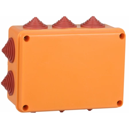 Коробка распаячная огнестойкая с кабельными вводами IEK Коробка 150х110х70 6P IP55 (UKF30-150-110-070-6-6-09)