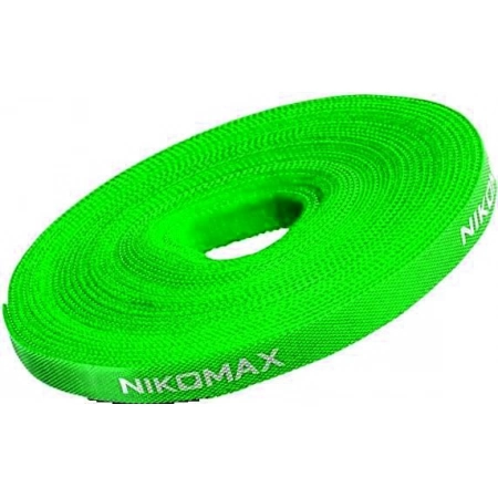 Стяжка-липучка в рулоне NIKOMAX NMC-CTV05M-15-RL-GN