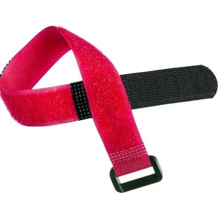 Стяжка-липучка с жесткой пряжкой NIKOMAX NMC-CTV290-20-HB-RD-10 (10шт)