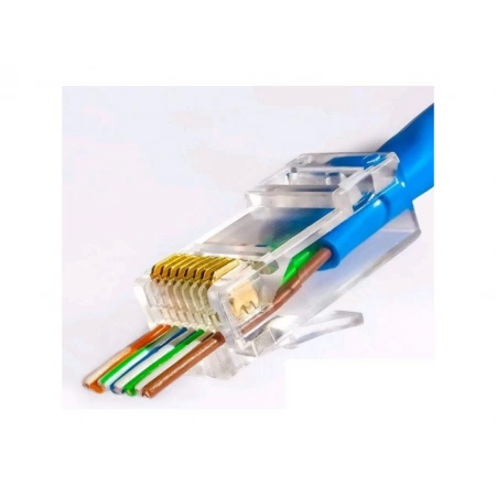 Разъем RJ-45 Прочие зарубежные RJ-45 джек сквозной (8P8C) (100 шт)