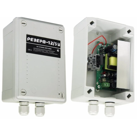Источник вторичного электропитания импульсный на DIN-рейку МикроКомСервис Резерв 12/3У PRO(DIN)