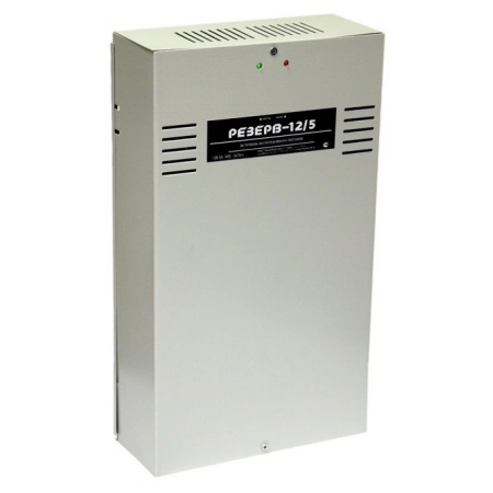 Источник вторичного электропитания резервированный МикроКомСервис Резерв 12/5 PRO (цвет корпуса серый)