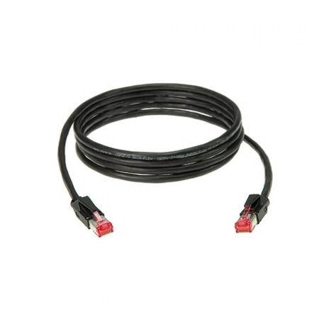 Патч-кабель Klotz CP5ER1P003 Patchcable CAT5e PUR 3m black Ethercon / RJ45