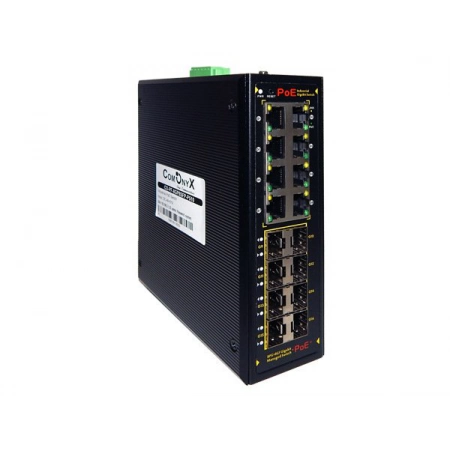 Промышленный РоЕ коммутатор 8-портовый Gigabit Ethernet с PoE ComOnyx CO-PF-8GP8SFP-P510