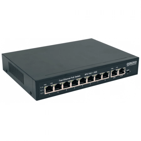 Коммутатор 10-портовыйGigabit Ethernet с PoE OSNOVO SW-20820(120W)