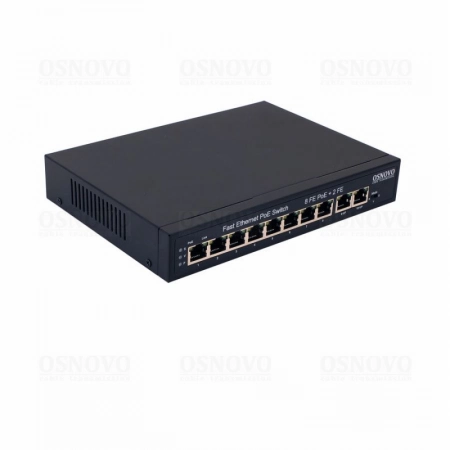 Коммутатор 10-портовыйFast Ethernet с PoE OSNOVO SW-21000(120W)