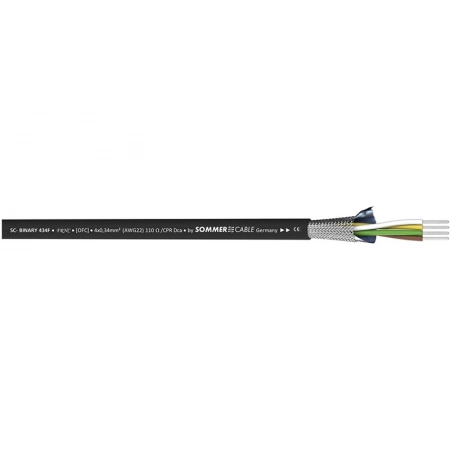 4-жильный AES/EBU и DMX кабель, серии BINARY 434 DMX512, CPR FRNC Sommer Cable 540-0051FC