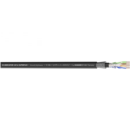 Витая пара CAT6, STP серии MERCATOR CAT.6 PUR SUPERFLEX Sommer Cable 580-0201