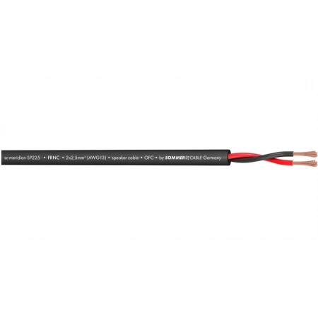 Акустический кабель MERIDIAN SP225, PUR, черный Sommer Cable 425-0051P