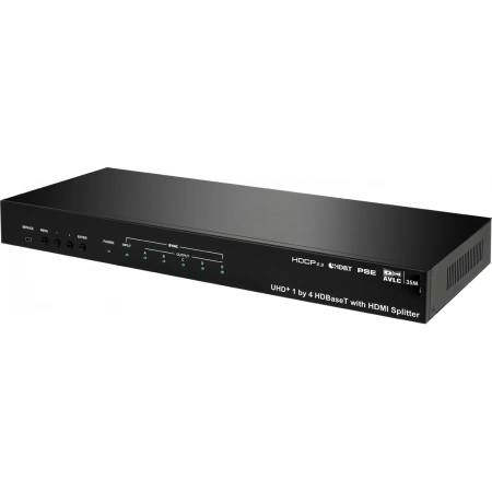 Изображение 1 (Усилитель-распределитель 1:4 (HDMI + 4xHDBaseT Cat5e с PoH) сигналов HDMI, ИК и RS-232 Cypress CHDBT-1H4CPLV)