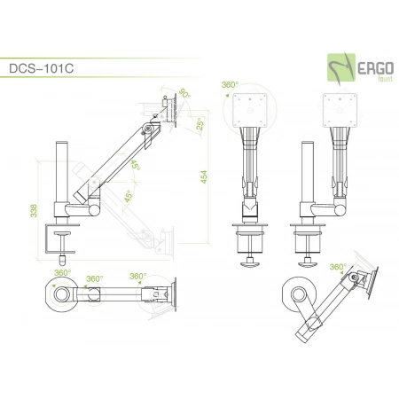 Изображение 2 (Настольное шарнирное крепление для монитора ErgoFount DCS-101C)