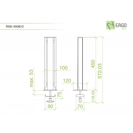 Изображение 2 (Основание для крепления серии RSS ErgoFount RSS-450B/G)