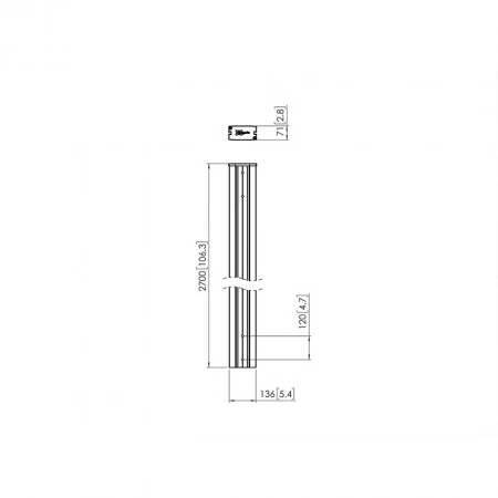 Изображение 3 (Напольная широкая штанга 2700 мм модульной крепежной системы Universal video wall Vogels PUC 2927 Black)