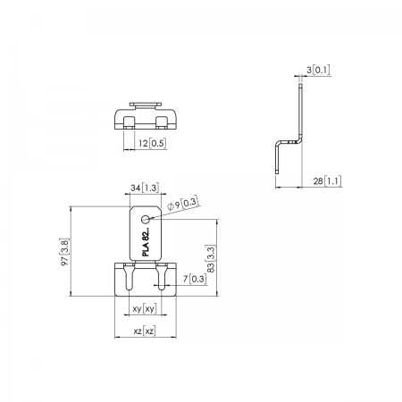 Изображение 2 (Адаптер для монтажа LED-модуля, крайний Vogels PLA 8202)