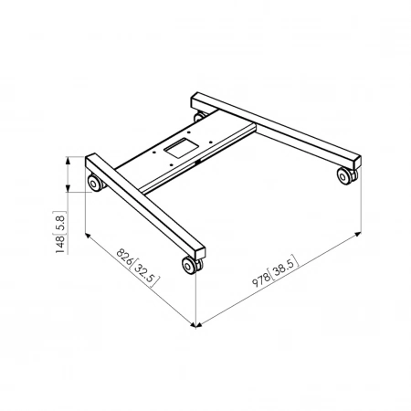 Изображение 2 (Колесная база для стендов и стоек модульной крепежной системы Connect-it Vogels PFT 8520 Black)